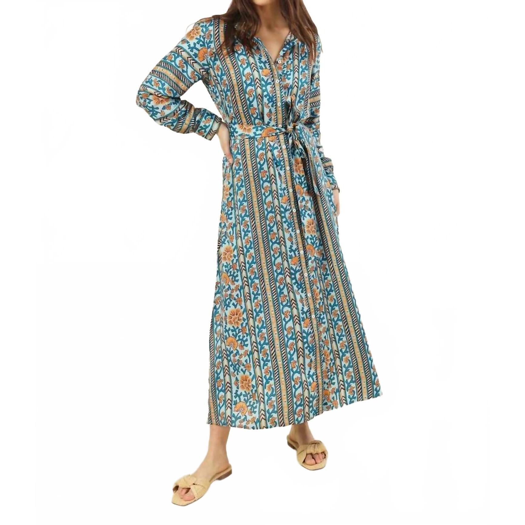 New Omika Emma Shirt Dress In Nirali Regatta